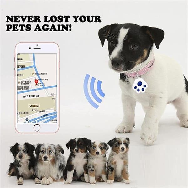 Sporingslokalisator, Bluetooth-tracker til kæledyr, hunde, katte, bagage, børnepung, himmelblå