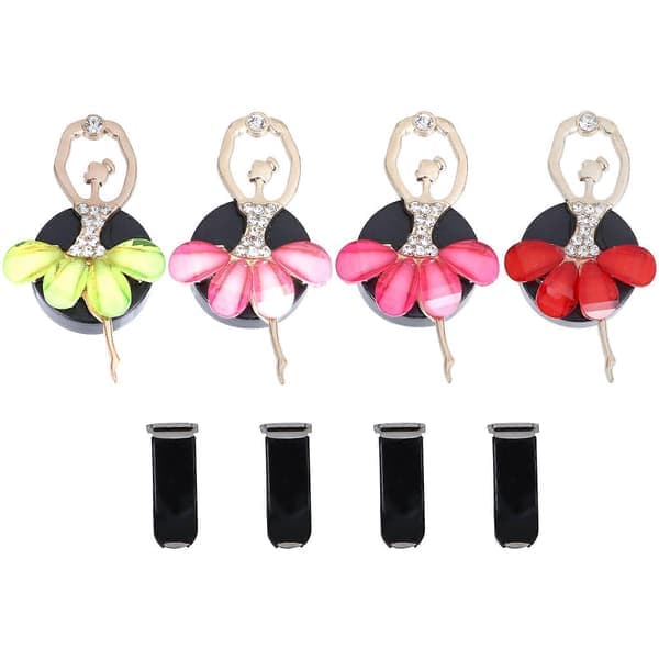 Aromadiffuserclips til bilventil, luftfrisker, 4 stk, blandede farver