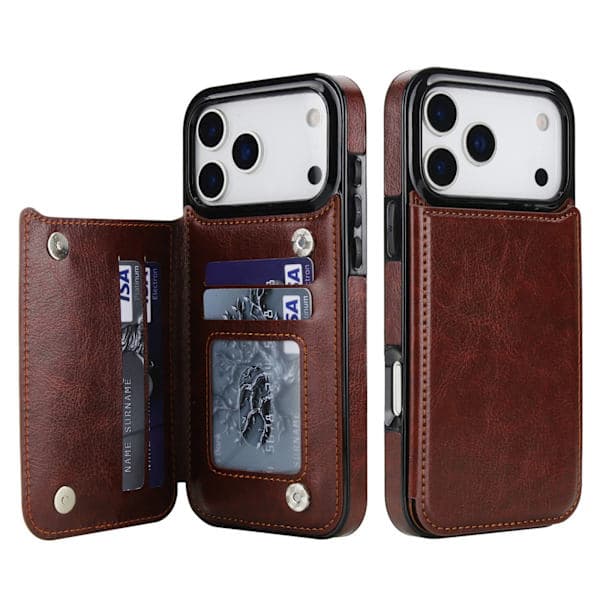 Forretningsskinnveske med flippfunksjon for iPhone 17/iPhone 17 Pro/iPhone 17 Promax iPhone 17 iPhone 17
