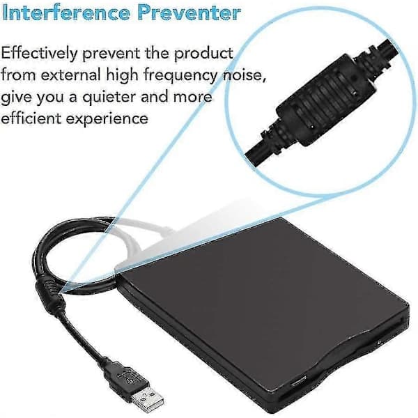 USB Diskettstasjon, Ekstern USB Diskettstasjon 1.44 Mb Slim Plug And Play FDD-stasjon For PC Windows