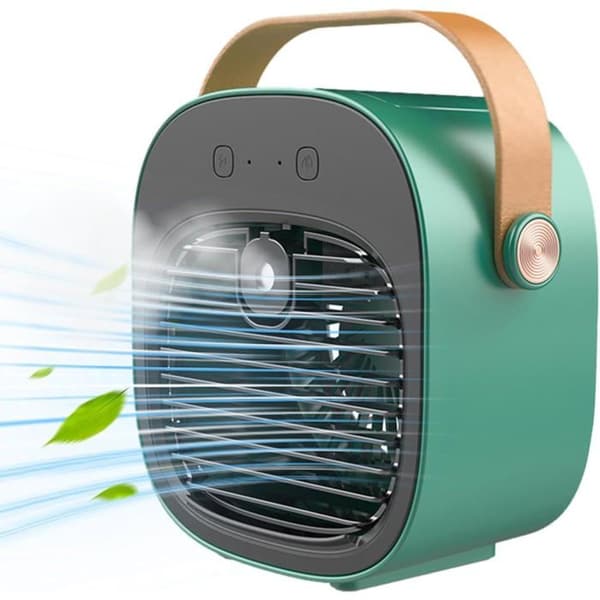 Bærbart klimaanlæg, genopladelig fordampningskøler, 3-trins personlig køleventilator