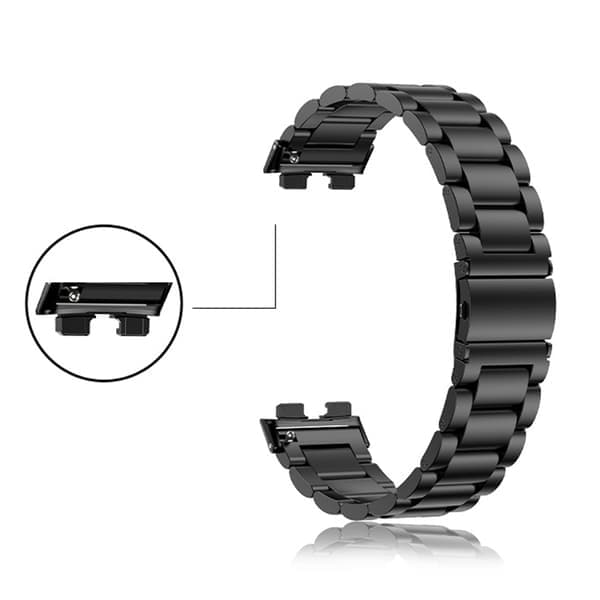 Klokkerem til Huawei Band 8/8NFC/9/9NFC Rustfritt stål Svart