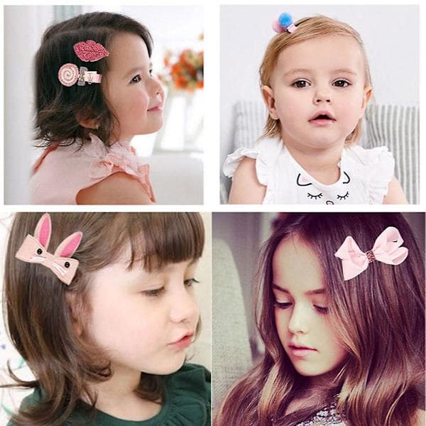 18 stk elastisk hårbånd og hårnålssett søte hårtilbehør for jenter