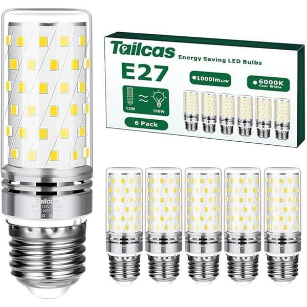 E27 LED-lampa - NETBOAT - 12W - Kallvit 6000K - 1450LM - Set om 4