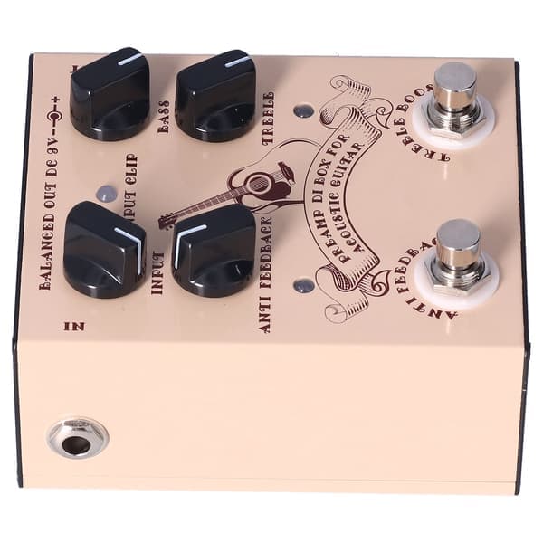 Gitarforforsterker Effekt Analog Stompbox Pedal Knottekontroll Lydtilbehør DC9V 100mA