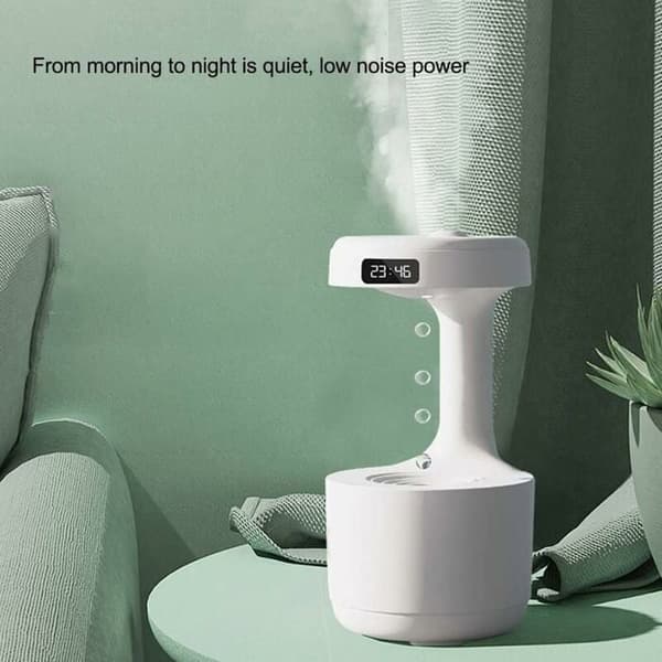 Luftfuktare - JIANGZHA - 800 ml - Kall dimma - LED-display - Torrkörningsskydd