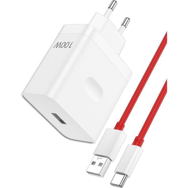 100W SUPERVOOC Hurtigoplader til Oneplus og 8A USB C Kabel 2m til OnePlus 13/12R/11, USB C Strømadapter til OnePlus