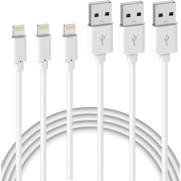 3 kpl 2 metrin iPhone-latauskaapeli, USB-Lightning-kaapeli, iPhone-kaapeli yhteensopiva iPhonen kanssa