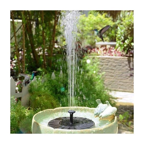 Solarvattenfontän - Solfontänpump - 16 cm Svart