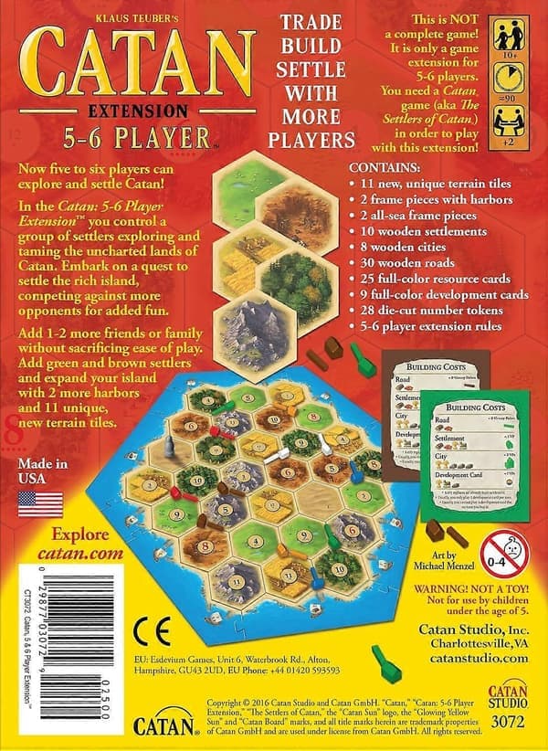 Catan Brädspel, Expansion för 5-6 Spelare, Familjespel