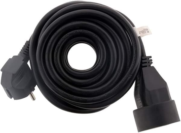 16A HO5VV-F 3G1.5mm² sort forlængerledning
