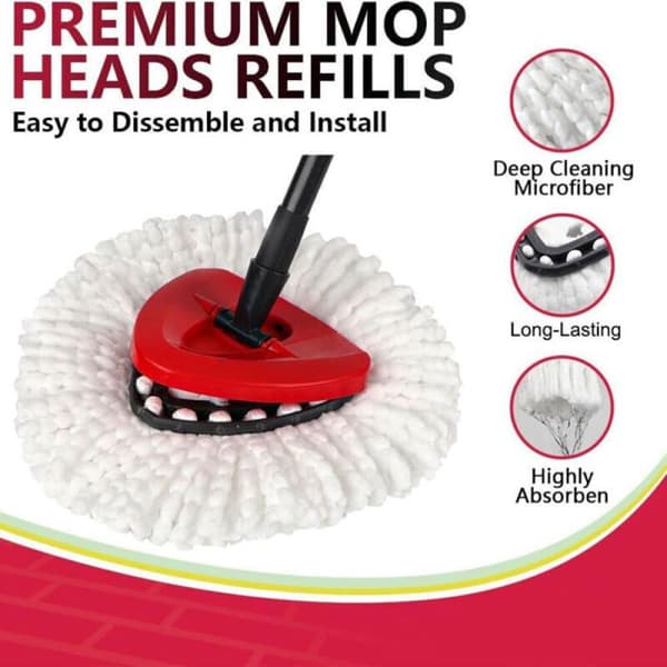 EasyWring utbytesmopphuvuden – Tvättbara, lätta att rengöra – 3-pack