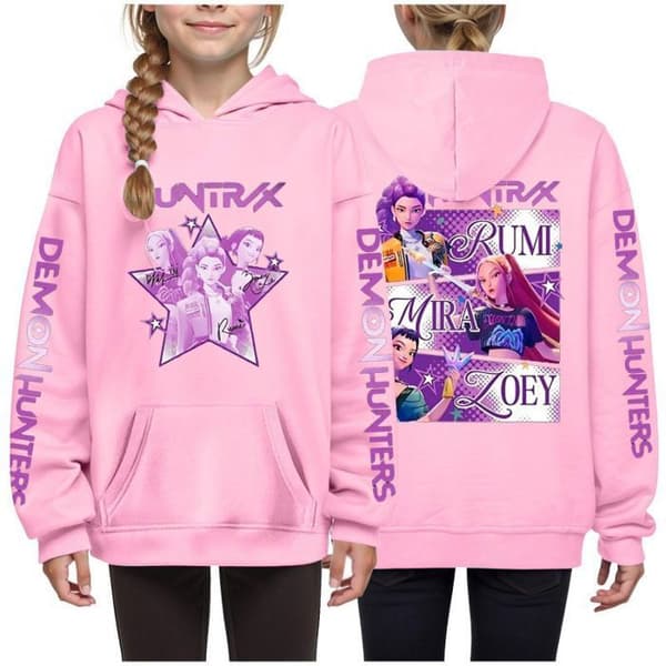 Hettegensere for jenter og gutter, mote hettegensere for barn, søt langermet genser, rosa