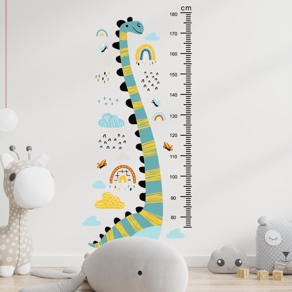 dinosaurus-seinätarra vyötärölinja, seinäkoriste-FX-