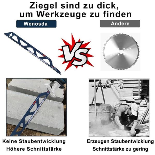 Wolframcarbid stål bajonetsavklinge til metal, træ, sten, tilbehør til bajonetsav (455 mm (S2243HM))