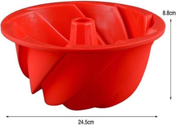 Stor 9,3-tommer rund silikonekageform - Non-stick silikonekageform