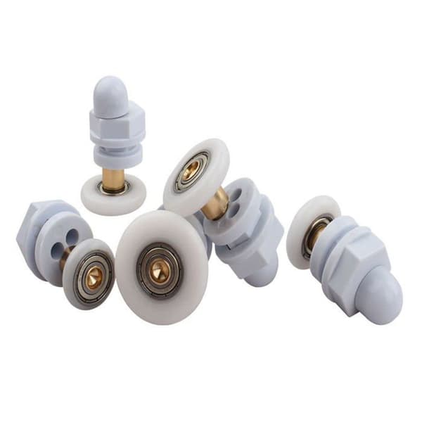 Brusedørsruller, 4 stk. messing skydedørsruller til bruser, skydedørsrulle, (29MM)