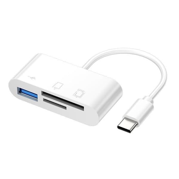 Minnekortleser SD-kortleser Lightning / USB-C / USB OTG iPhone Lightning til SD Lyn til SD