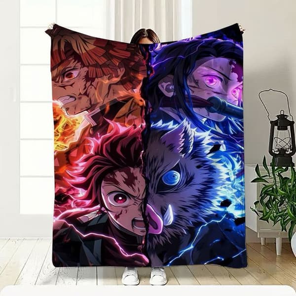 Animerede flonel fleece tæpper, bløde, fluffy tæpper, børnesofa sengetæppe, 130*150CM, T1