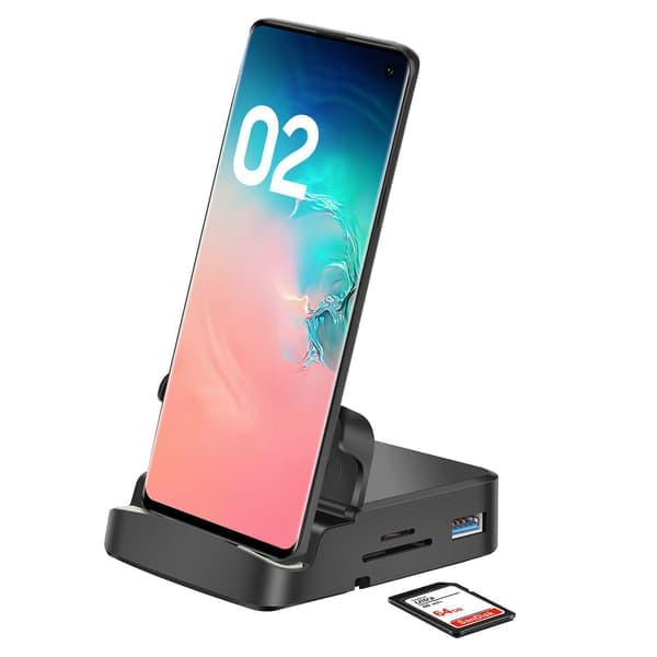 USB-C Hub Dockingstasjon Telefonstativ Dex Pad Stasjon USB-C Kompatibel Dokk Strømlader Kit
