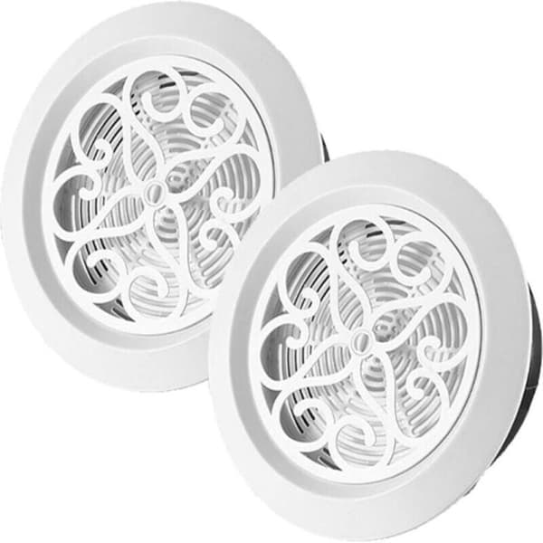 Justerbar rund ventilationsrist med integreret si – 100 mm