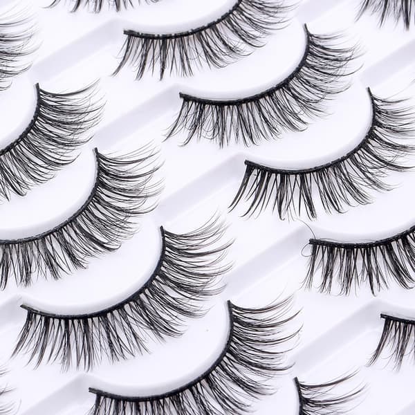 Løsvipper 20 par, 14 mm 3D Fluffy Cruel Lashes, Naturlig Cat Eye-look for hverdags og spesielle anledninger Stil 20-059 Style 20-059
