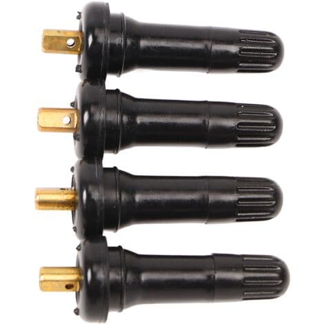 Lufttæt dækventilspindel til Ford tryksensor – Holdbart gummi – 4-delt sæt – Nem, værktøjsfri installation