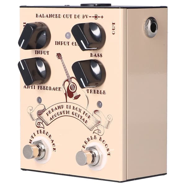 Gitarforforsterker Effekt Analog Stompbox Pedal Knottekontroll Lydtilbehør DC9V 100mA