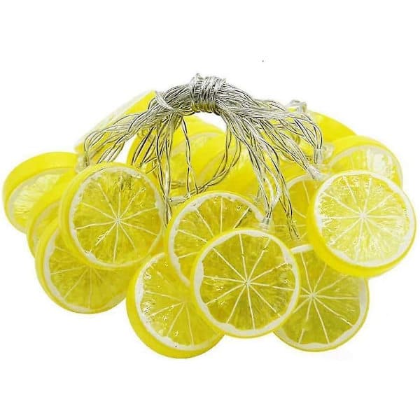 Frukt Citronskiva Ljusslinga LED Blinkande Slinga Batteridriven för Bröllop Hem