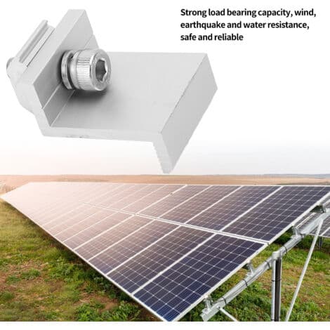 Solpaneländklämmor – 10-pack – Vattentät aluminiumlegering – Snabb och säker installation