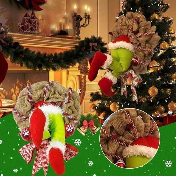 Julkrans Grinch-krans, juldekorationskrans