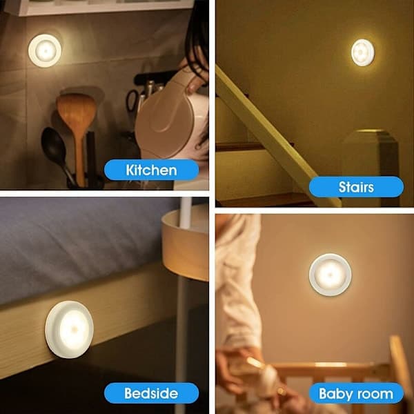 Sett med 3 LED selvklebende lys, belysning (batteridrevet)