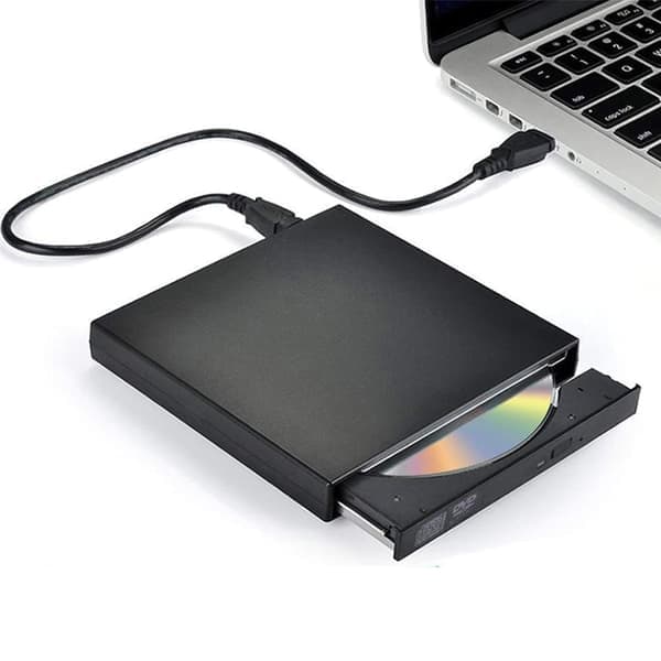 Moorle Ekstern DVD/CD-brænder – Slank, bærbar brænder og afspiller, Plug and Play