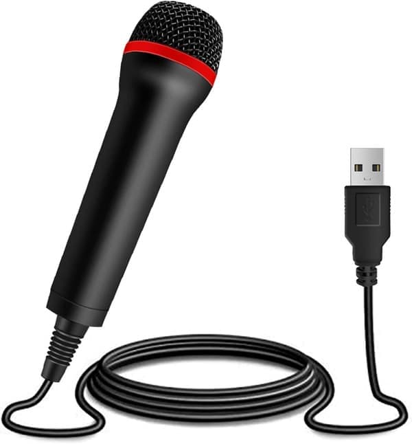 4m 13ft kablet USB-mikrofon til kompatibilitet med Ps2, Ps3, Ps4, Ps5, Switch, Wii, Wii U, Microsoft Xbox 360, Xbox One og PC