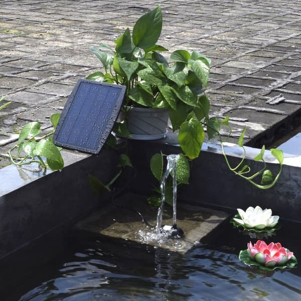 Borstlös solvattenpump för damm Solvattenpump för fontän med 9V 2.5W solpanel 200L/H.