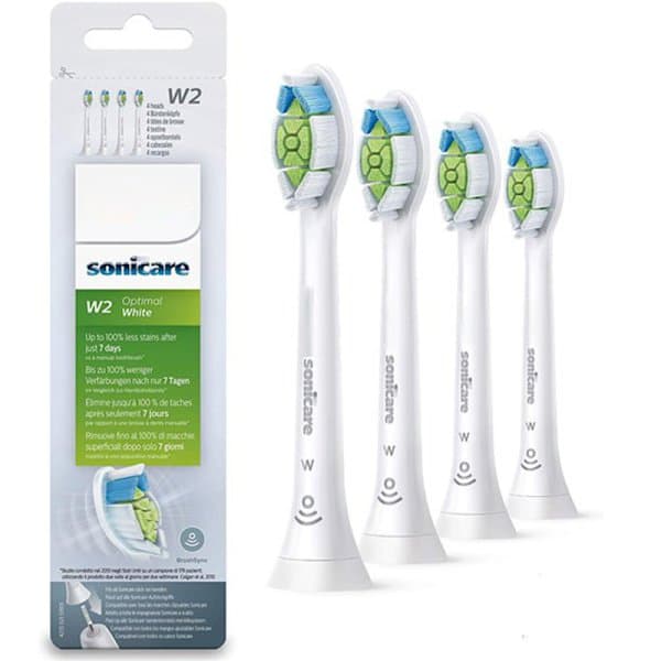 4 erstatningsbørstehoder for Philips Sonicare W2 W2 White