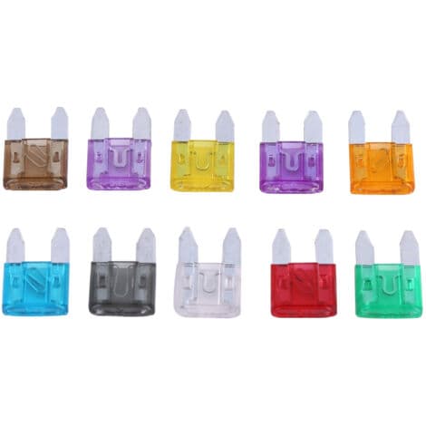100-delers 2A-35A assortert mini-blad sikringssett for bil, lastebil, SUV