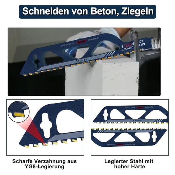 Bajonetsavklinge af wolframcarbidstål (305 mm (S1243HM))