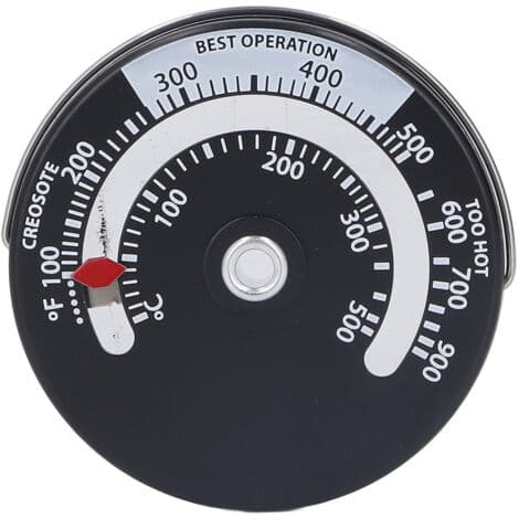 Magnetisk ovntermometer 0-500℃, urskive i aluminiumslegering, høj præcision, til pejs