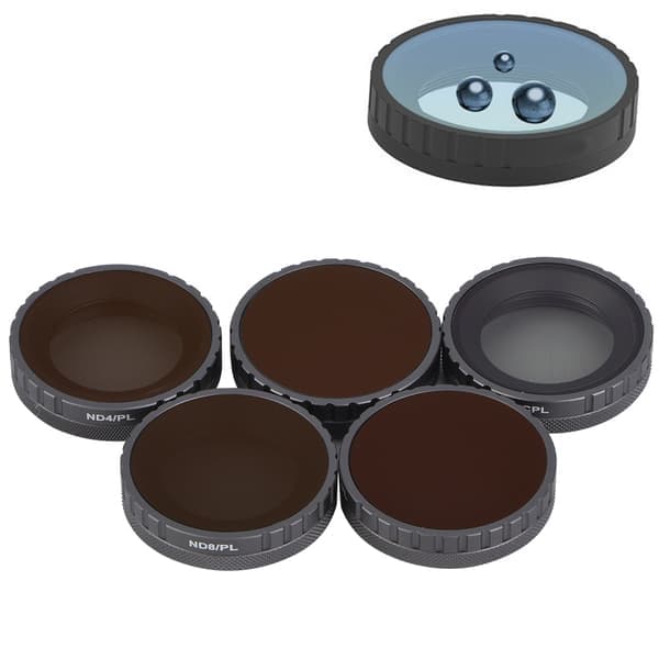 5 stk. linsefilterkit til DJI OSMO Action-kamera CPL / ND4-PL / ND8-PL / ND16-PL / ND32-PL