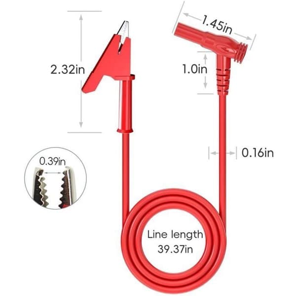 Multimeter testledninger, bananstik, retvinklet til krokodilleklemme, fleksible testkabelledninger til elektrisk test