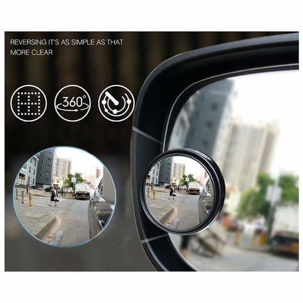 Vidvinkel bakspeil, sett med 2 HD bil speil, 360° automatiske runde speil, blindsone speil