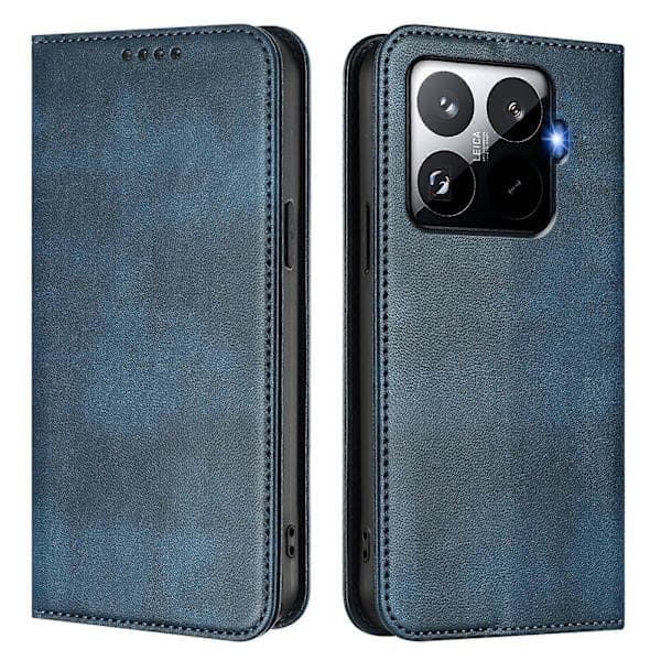 Plånboksfodral för Xiaomi 15T Pro Retro Textur Läder Telefonfodral Blue