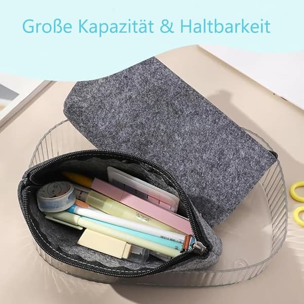 Multifunktionellt pennfodral, 1/2-pack vikbart pennfodral, resepennfodral med dragkedja – stor kapacitet, multifunktionellt mörkgrått 2-pack Dark Gray 2-st