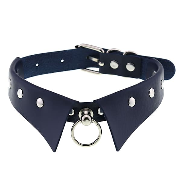 Läderchoker Punkhalsband Kvinnor Nitar Dubbade Chockers A5 A5