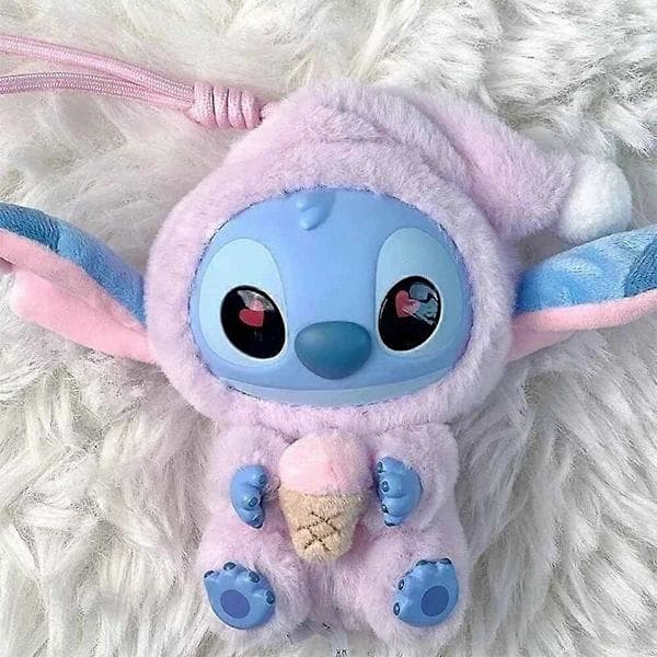 Miniso Stitch Spis Noget Før Søvn Serie Vinylfigur - Bekræftet Blind Boks Ice Cream