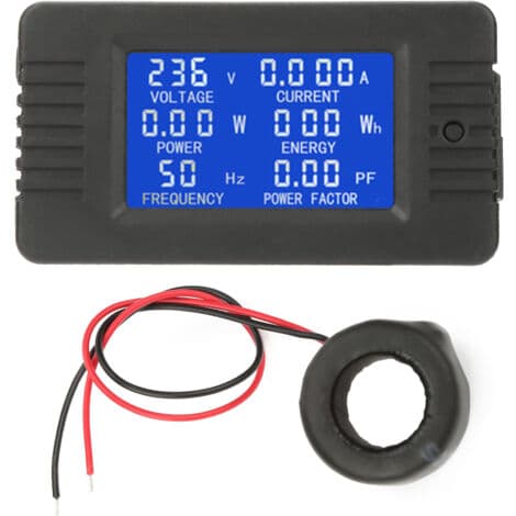 PZEM-022 AC 100A Strøm Spænding Amperage Effekt Energi Panelmåler LCD Digitalt Display Amperemeter Voltmeter Multimeter med Lukket CT