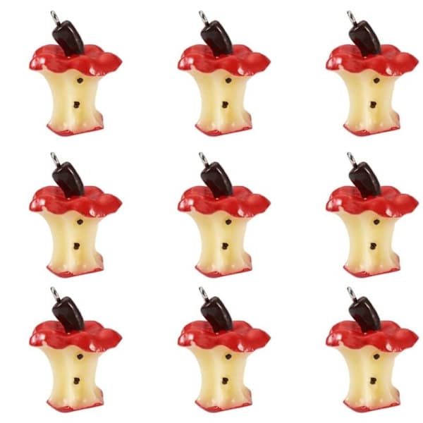 20 stk. æblekerne-charms i harpiks
