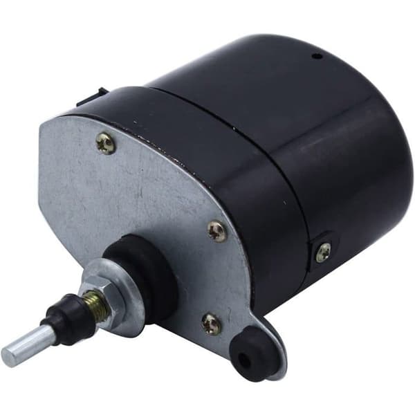 1 universal 12V sort vinduesviskermotor kompatibel med fiskebåde, campingvogne, uoriginal
