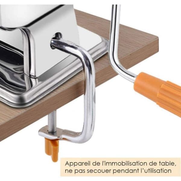 Manuell pastamaskin, nudelbredd 2/4,5 mm, bordsmontering, för spaghetti/lasagne/ravioli/lasagne